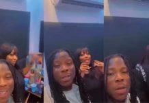 Video Stonebwoy and British Rapper Ms Banks recording new song in studio