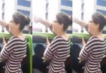 Frustrated white lady turns trotro mate in Accra (Video)