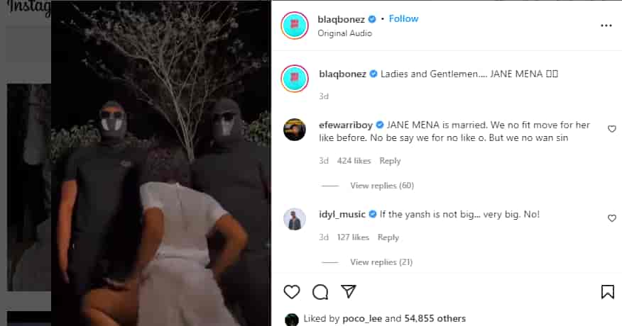 Nigerians goes after Married Jane Mena for dancing saucy to Blaq Bonez Commander song