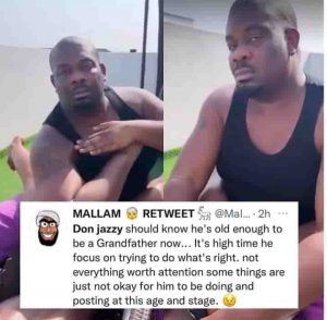 Video Twitter user blast Don Jazzy for massaging lady and posting it online