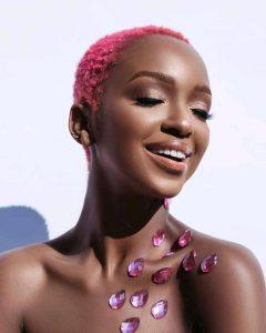 Lovely Photos of Nandi Madida Beautiful Pink Hair